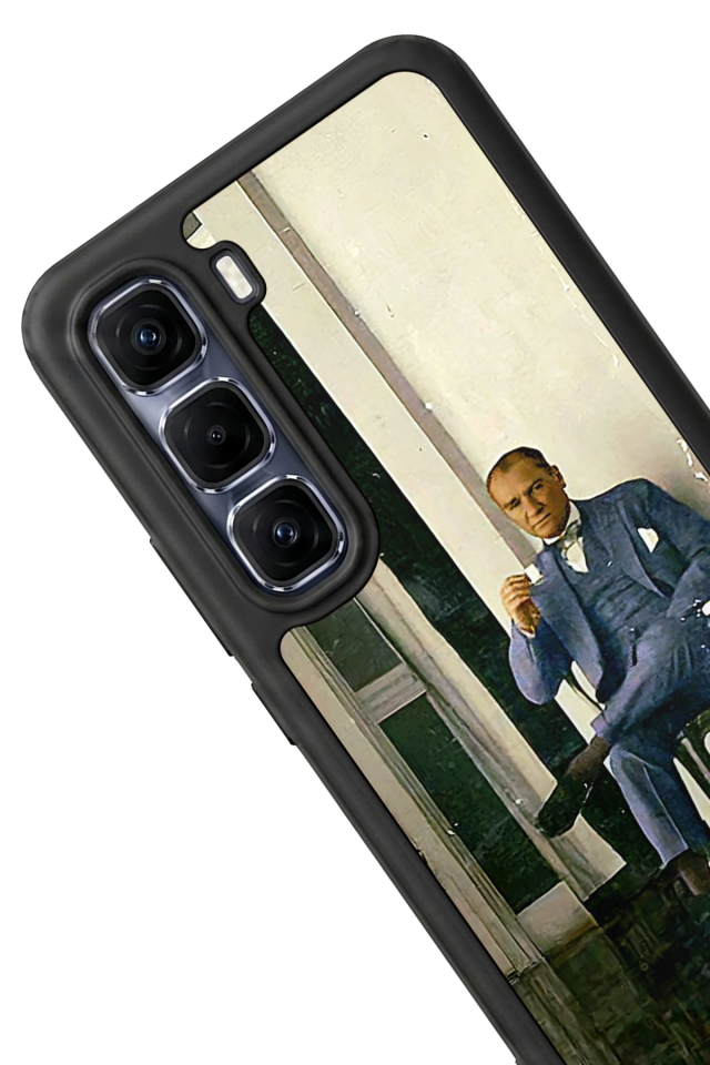 Infinix Hot 60 Pro Plus Uyumlu Mustafa Kemal Ataturk Tasarımlı Glossy Premium Kılıf