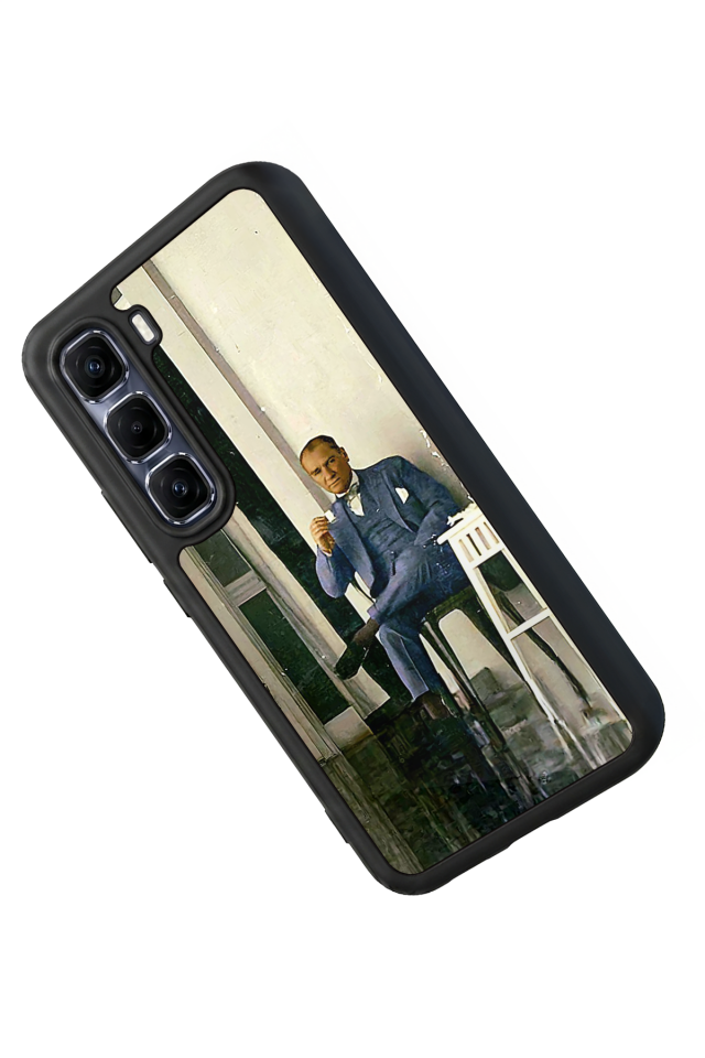 Infinix Hot 60 Pro Plus Uyumlu Mustafa Kemal Ataturk Tasarımlı Glossy Premium Kılıf