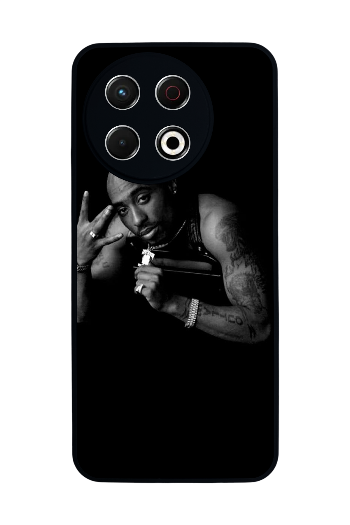 Tecno Spark 30 Pro Uyumlu Tupac Tasarımlı Glossy Premium Kılıf