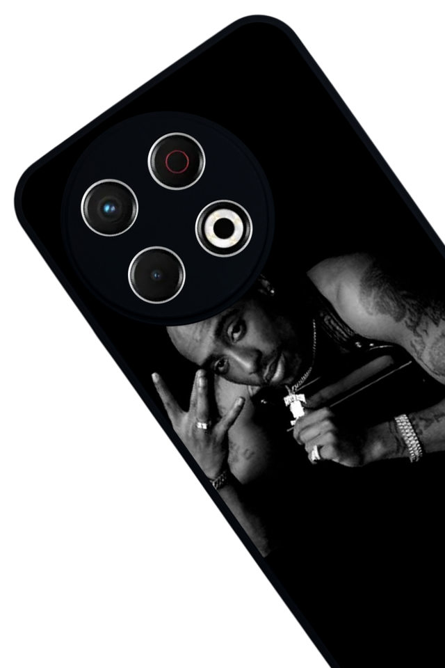 Tecno Spark 30 Pro Uyumlu Tupac Tasarımlı Glossy Premium Kılıf