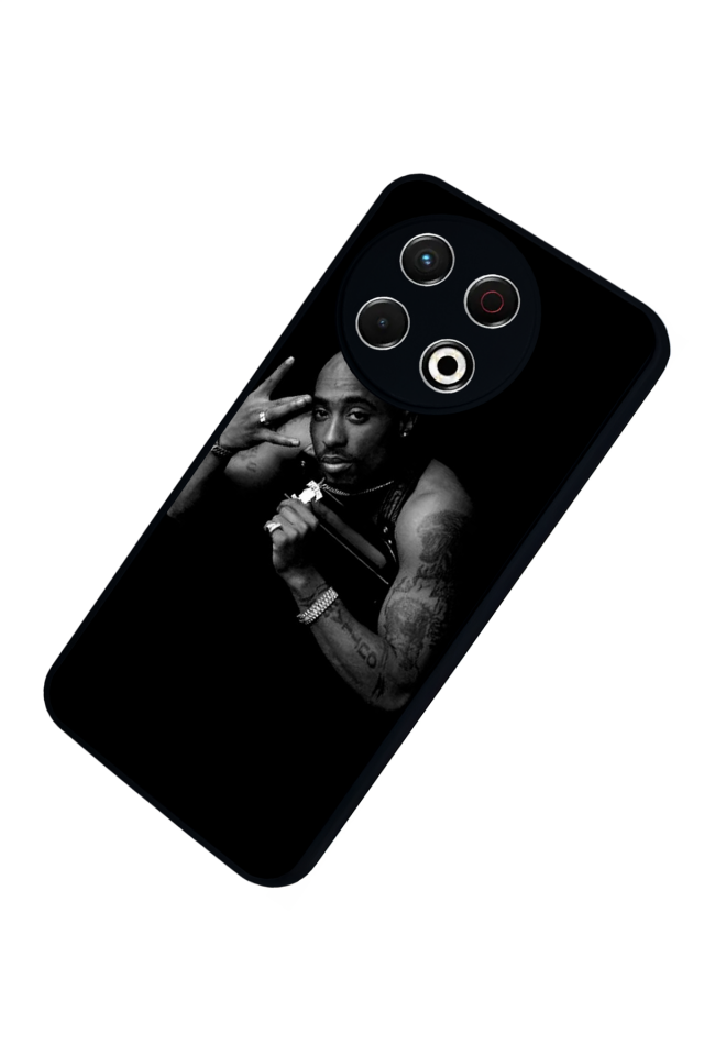 Tecno Spark 30 Pro Uyumlu Tupac Tasarımlı Glossy Premium Kılıf