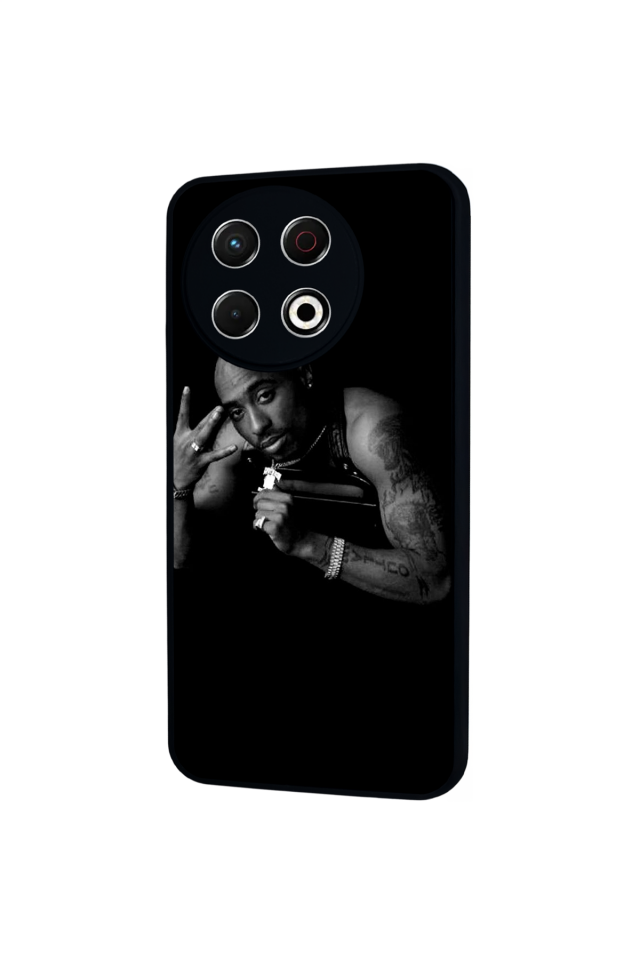 Tecno Spark 30 Pro Uyumlu Tupac Tasarımlı Glossy Premium Kılıf