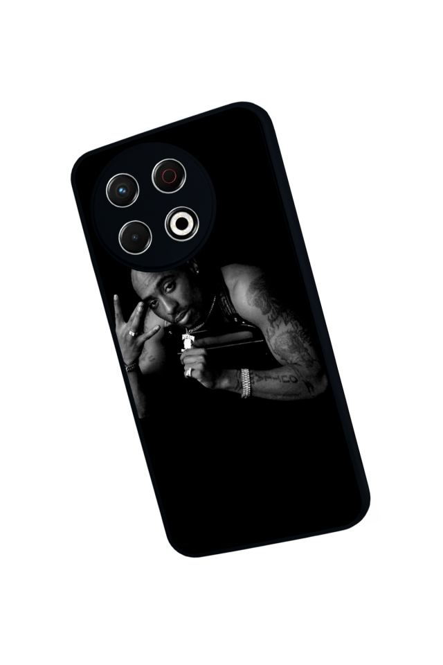 Tecno Spark 30 Pro Uyumlu Tupac Tasarımlı Glossy Premium Kılıf