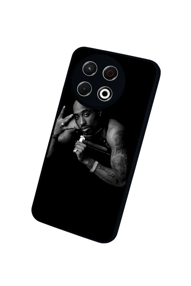 Tecno Spark 30 Pro Uyumlu Tupac Tasarımlı Glossy Premium Kılıf