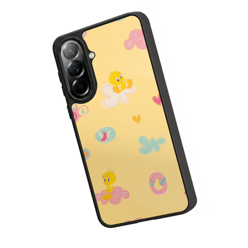 Samsung Galaxy A57 Uyumlu Tweety Tasarımlı Glossy Premium Kılıf