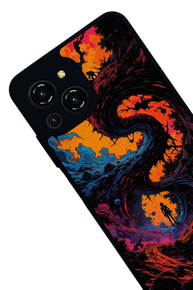 Reeder S23 Pro Max Uyumlu Abstract Tasarımlı Glossy Premium Kılıf