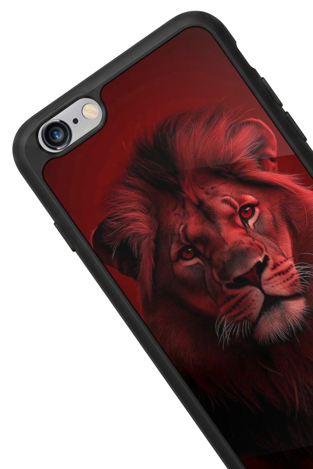 iPhone 6s Plus Uyumlu Aslan Tasarımlı Glossy Premium Kılıf