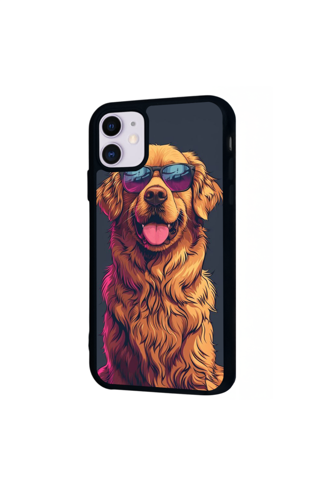 iPhone 11 Uyumlu Golden Kopek Tasarımlı Glossy Premium Kılıf