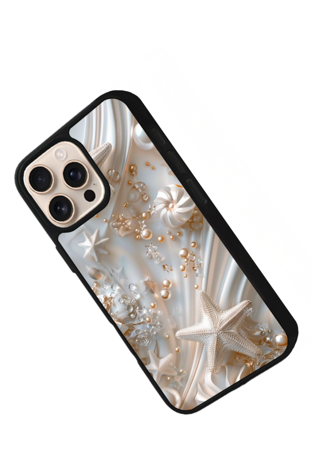 iPhone 15 Pro Uyumlu  İnci Tasarımlı Glossy Premium Kılıf