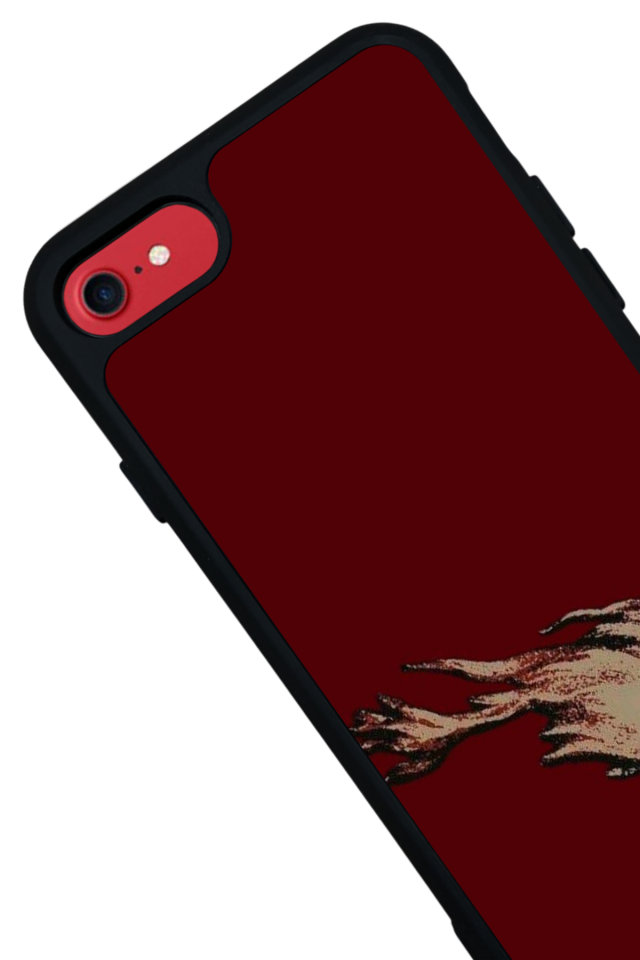 iPhone SE Uyumlu Kalp Love Tasarımlı Glossy Premium Kılıf