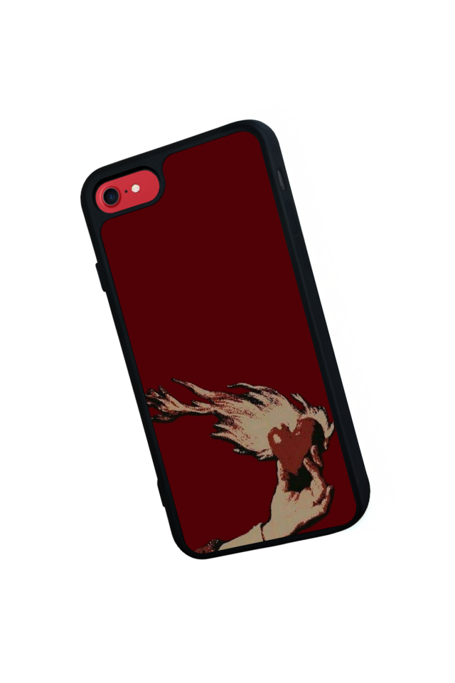 iPhone SE Uyumlu Kalp Love Tasarımlı Glossy Premium Kılıf