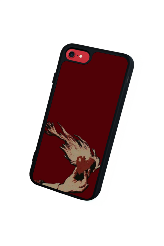 iPhone SE Uyumlu Kalp Love Tasarımlı Glossy Premium Kılıf