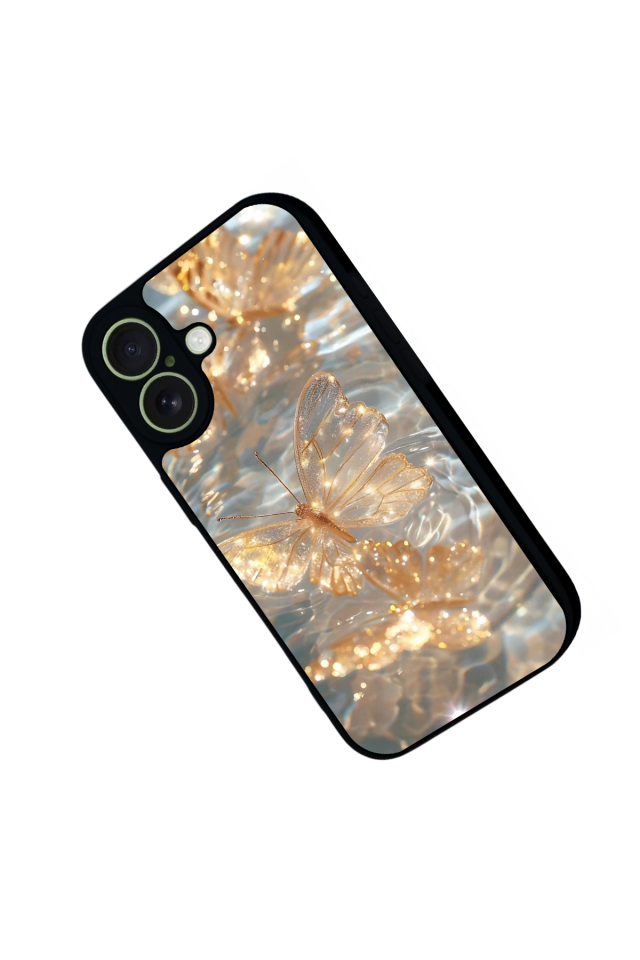iPhone 17 Uyumlu Kelebek Tasarımlı Glossy Premium Kılıf