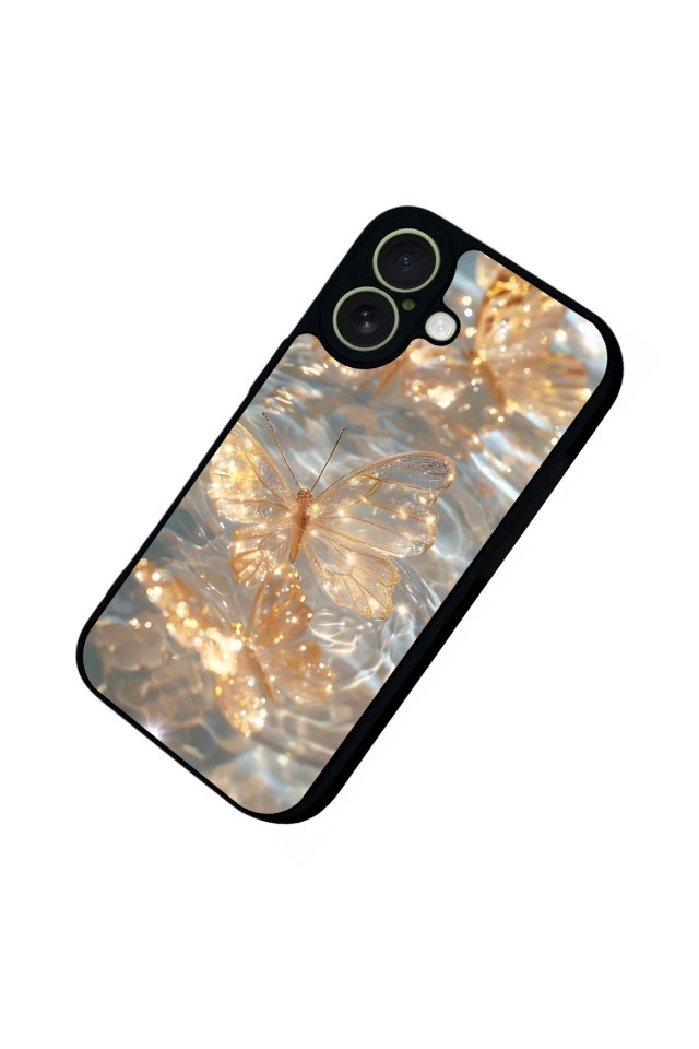 iPhone 17 Uyumlu Kelebek Tasarımlı Glossy Premium Kılıf