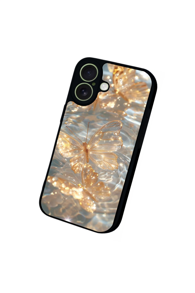 iPhone 17 Uyumlu Kelebek Tasarımlı Glossy Premium Kılıf