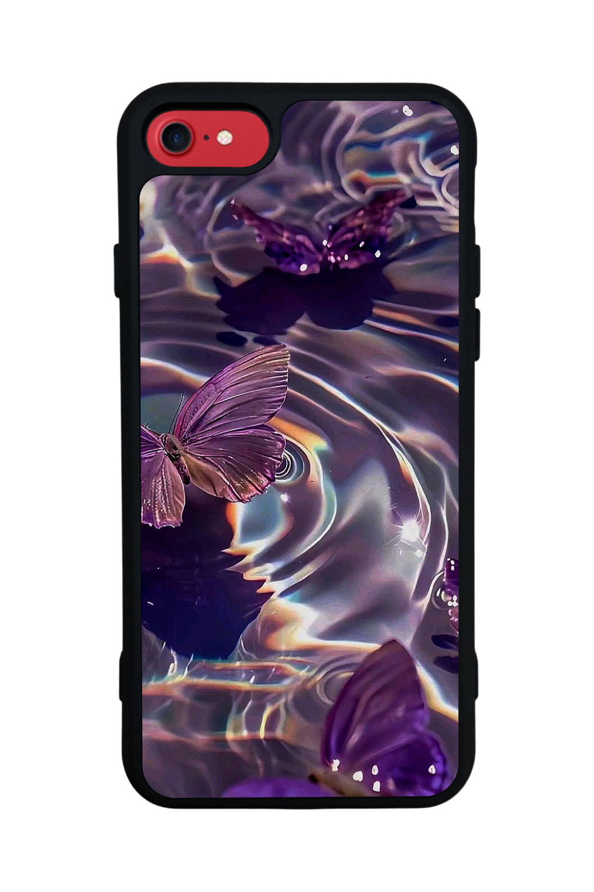 iPhone 7 Uyumlu Kelebek Tasarımlı Glossy Premium Kılıf