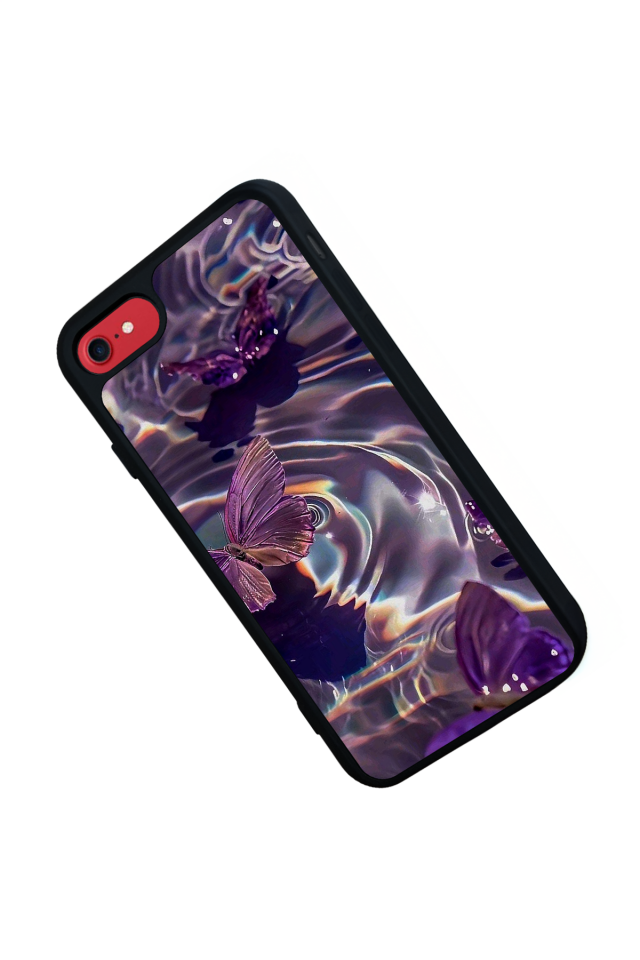 iPhone 7 Uyumlu Kelebek Tasarımlı Glossy Premium Kılıf
