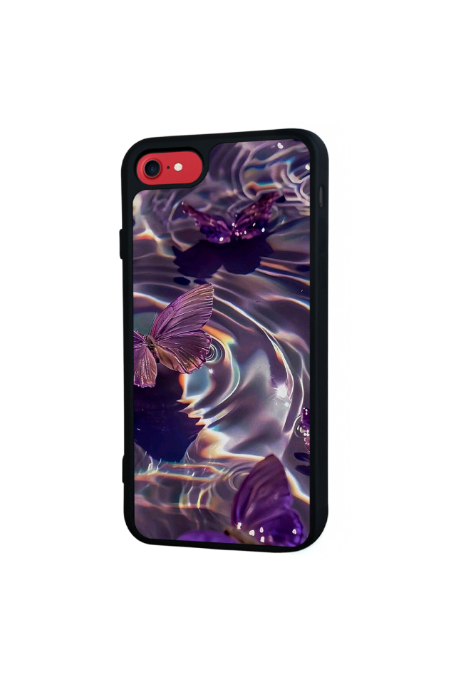 iPhone 7 Uyumlu Kelebek Tasarımlı Glossy Premium Kılıf