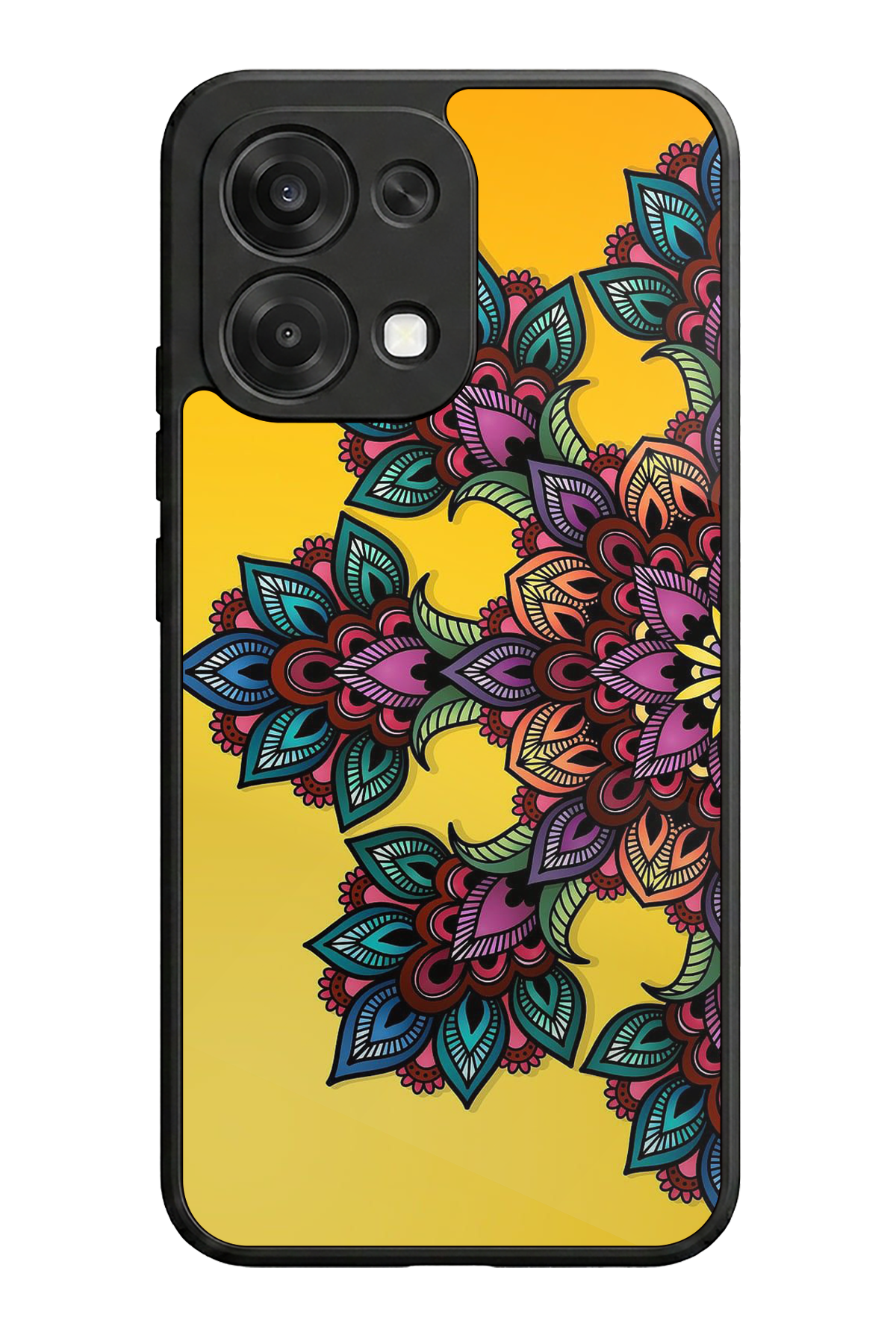 Oppo A6 Pro Uyumlu Mandala Tasarımlı Glossy Premium Kılıf