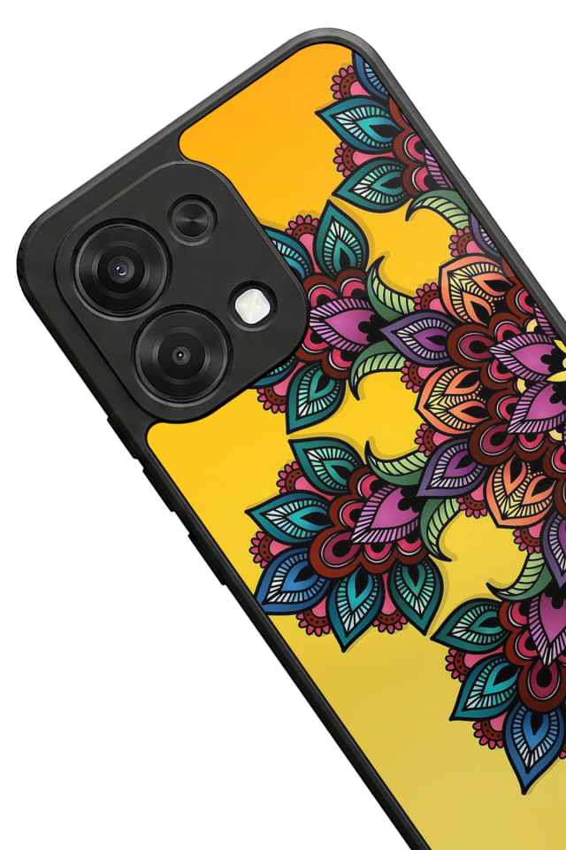 Oppo A6 Pro Uyumlu Mandala Tasarımlı Glossy Premium Kılıf