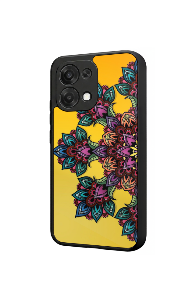 Oppo A6 Pro Uyumlu Mandala Tasarımlı Glossy Premium Kılıf