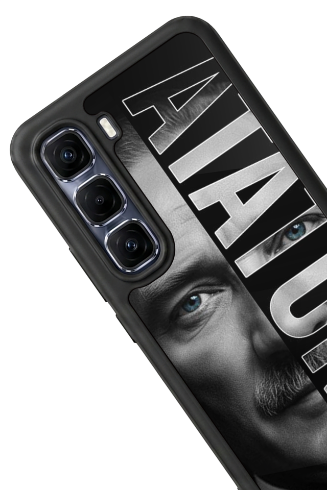 Infinix Hot 60 Pro Plus Uyumlu Mustafa Kemal Ataturk Tasarımlı Glossy Premium Kılıf