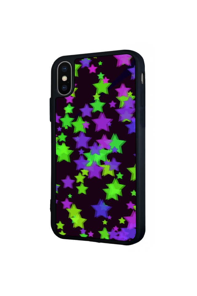 iPhone XS Max Uyumlu Retro Yildizlar Tasarımlı Glossy Premium Kılıf