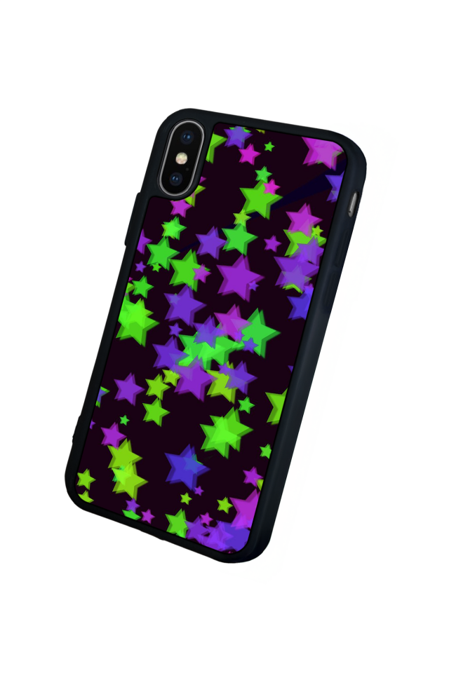 iPhone XS Max Uyumlu Retro Yildizlar Tasarımlı Glossy Premium Kılıf
