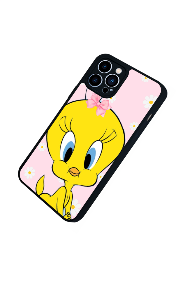 iPhone 12 Pro Max Uyumlu Tweety Tasarımlı Glossy Premium Kılıf