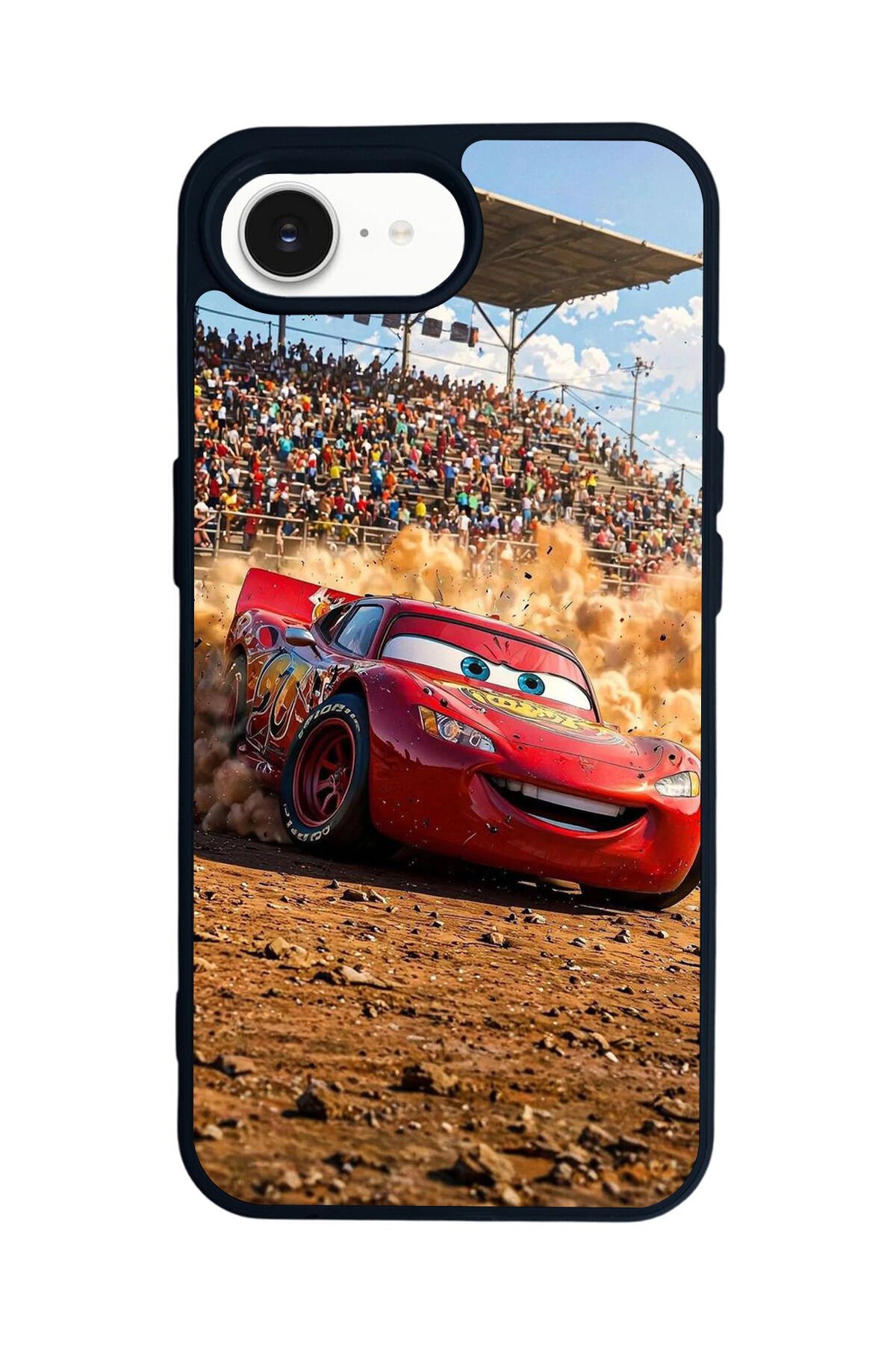 iPhone 16E Uyumlu Şimsek McQueen Tasarımlı Glossy Premium Kılıf