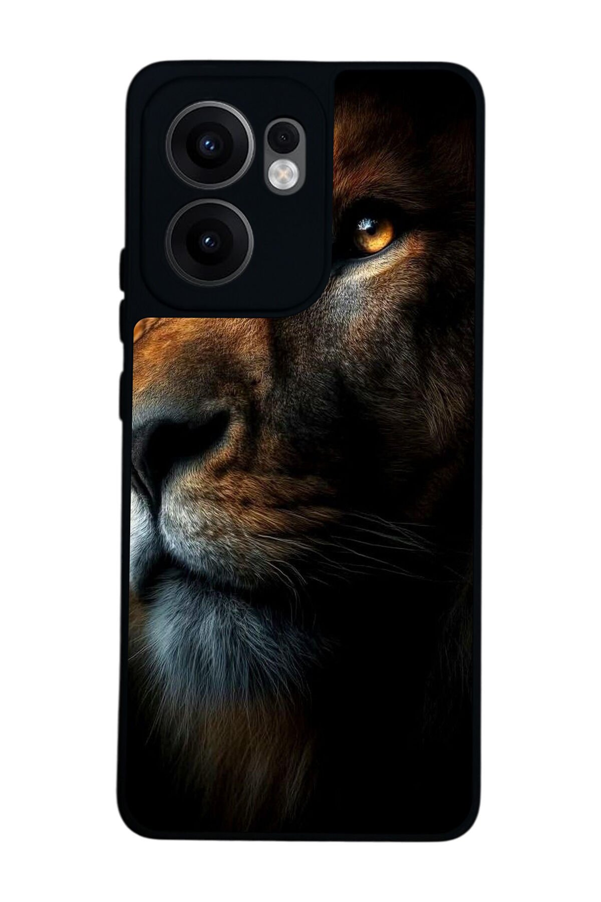 Oppo Reno 13F Uyumlu Aslan Tasarımlı Glossy Premium Kılıf