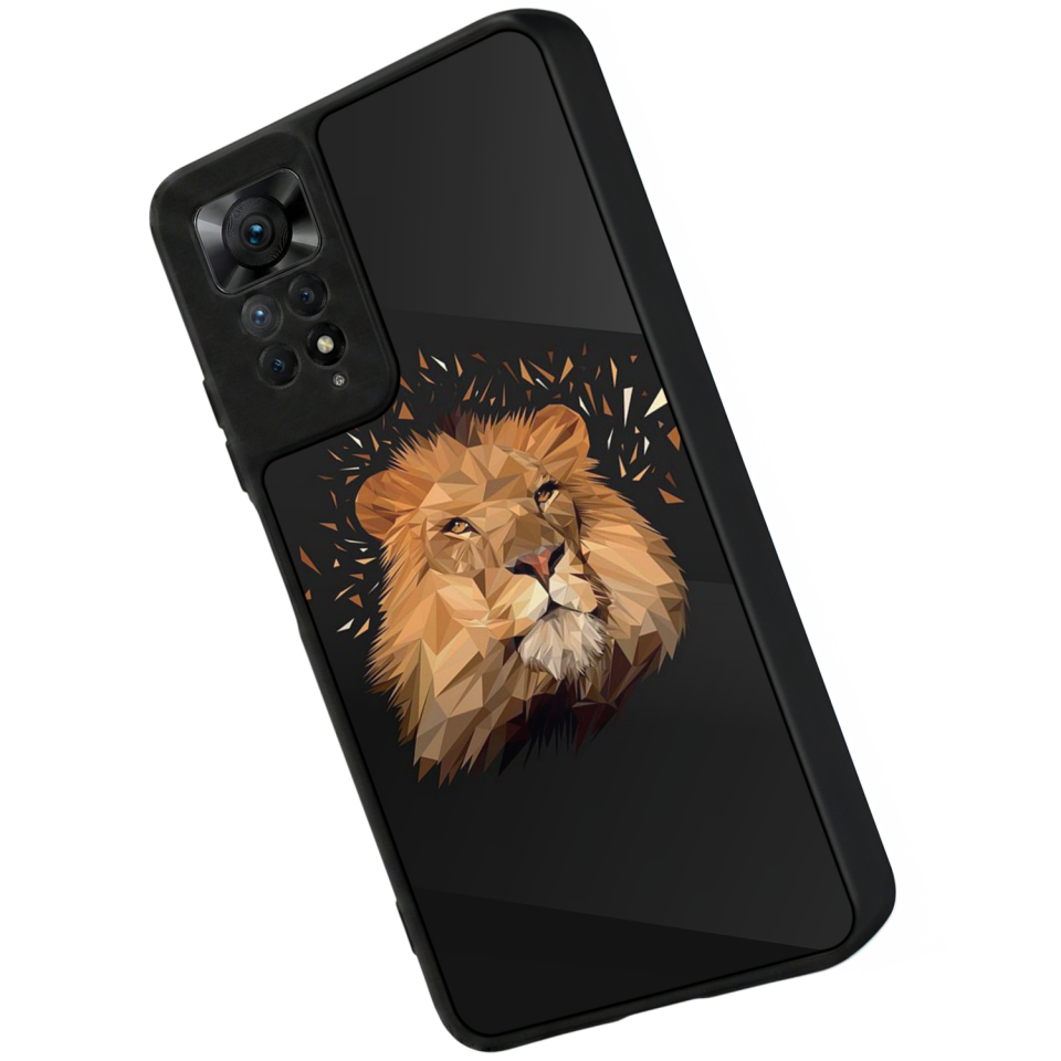 Xiaomi Redmi Note 11 Pro Uyumlu Aslan Tasarımlı Glossy Premium Kılıf