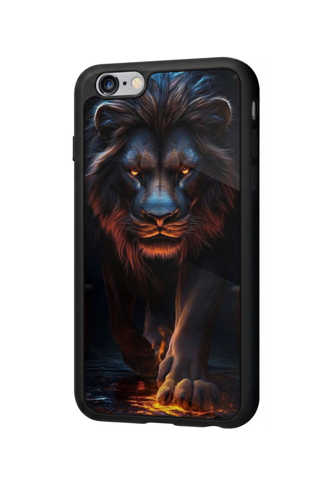 iPhone 6s Plus Uyumlu Aslan Tasarımlı Glossy Premium Kılıf