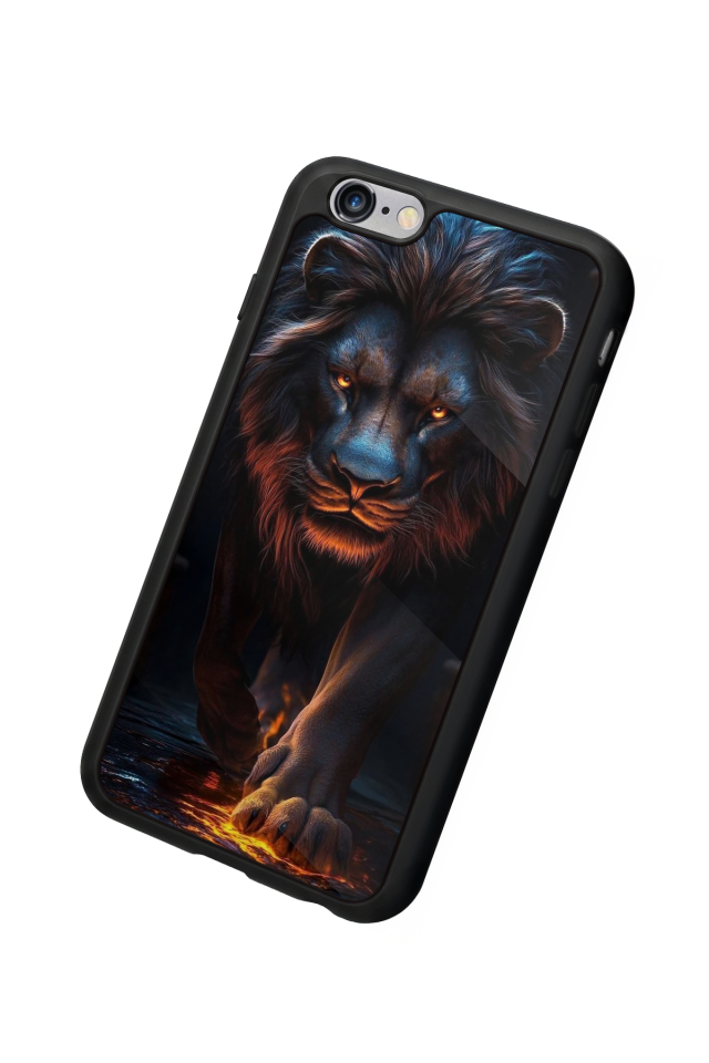 iPhone 6s Plus Uyumlu Aslan Tasarımlı Glossy Premium Kılıf