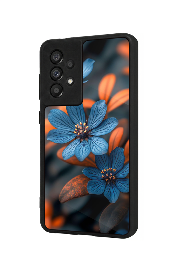 Samsung Galaxy A73 Uyumlu Cicek Tasarımlı Glossy Premium Kılıf