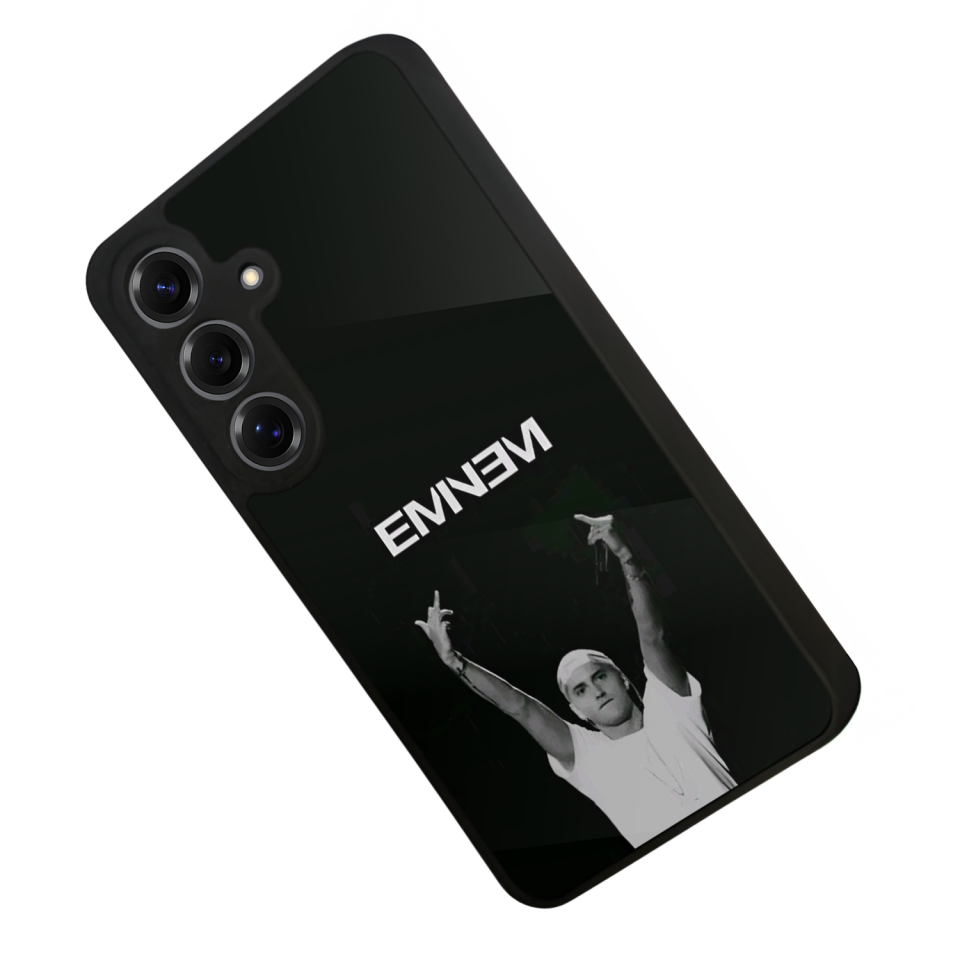Samsung Galaxy S25 Uyumlu Eminem Tasarımlı Glossy Premium Kılıf