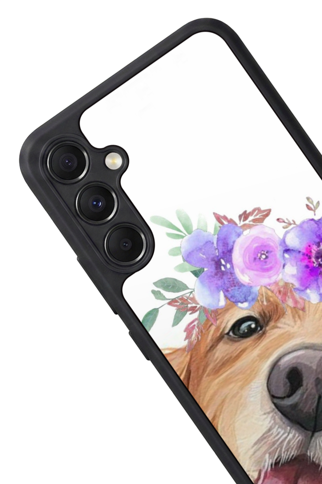 Samsung Galaxy M34 Uyumlu Golden Kopek Tasarımlı Glossy Premium Kılıf