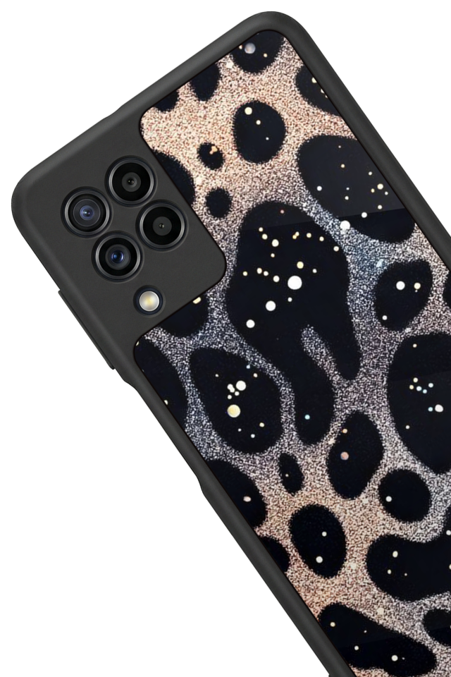 Samsung Galaxy M22 Uyumlu Hologram Leopar Tasarımlı Glossy Premium Kılıf