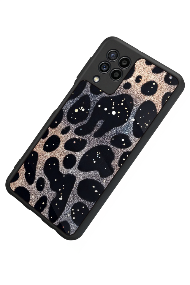 Samsung Galaxy M22 Uyumlu Hologram Leopar Tasarımlı Glossy Premium Kılıf