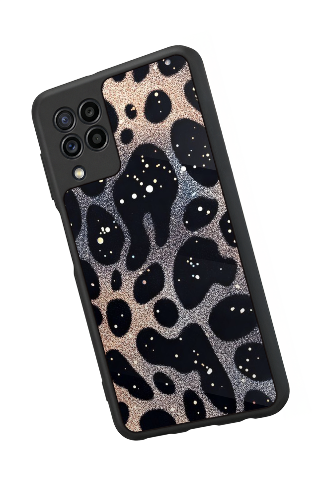 Samsung Galaxy M22 Uyumlu Hologram Leopar Tasarımlı Glossy Premium Kılıf