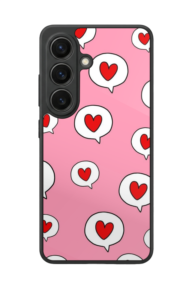Samsung Galaxy S26 Uyumlu Kalp Love Tasarımlı Glossy Premium Kılıf
