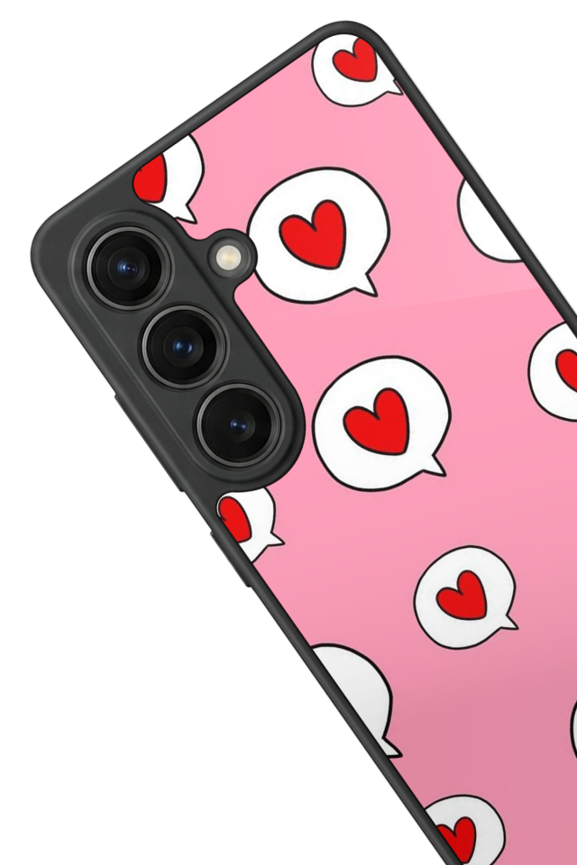 Samsung Galaxy S26 Uyumlu Kalp Love Tasarımlı Glossy Premium Kılıf