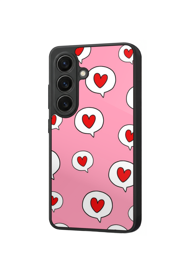 Samsung Galaxy S26 Uyumlu Kalp Love Tasarımlı Glossy Premium Kılıf