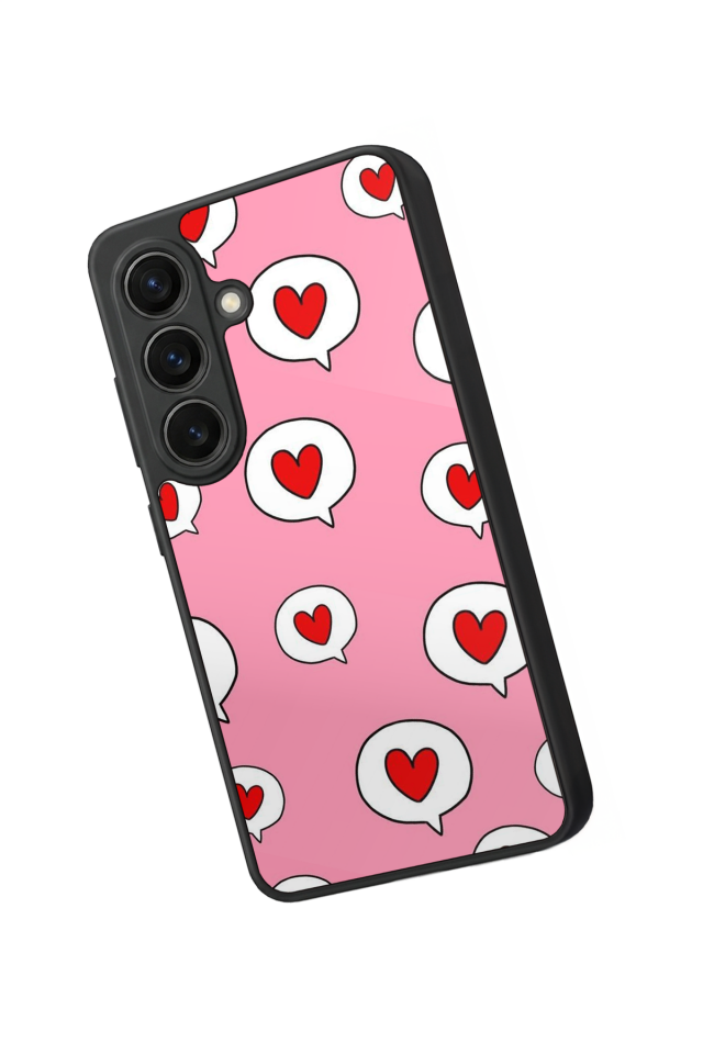 Samsung Galaxy S26 Uyumlu Kalp Love Tasarımlı Glossy Premium Kılıf