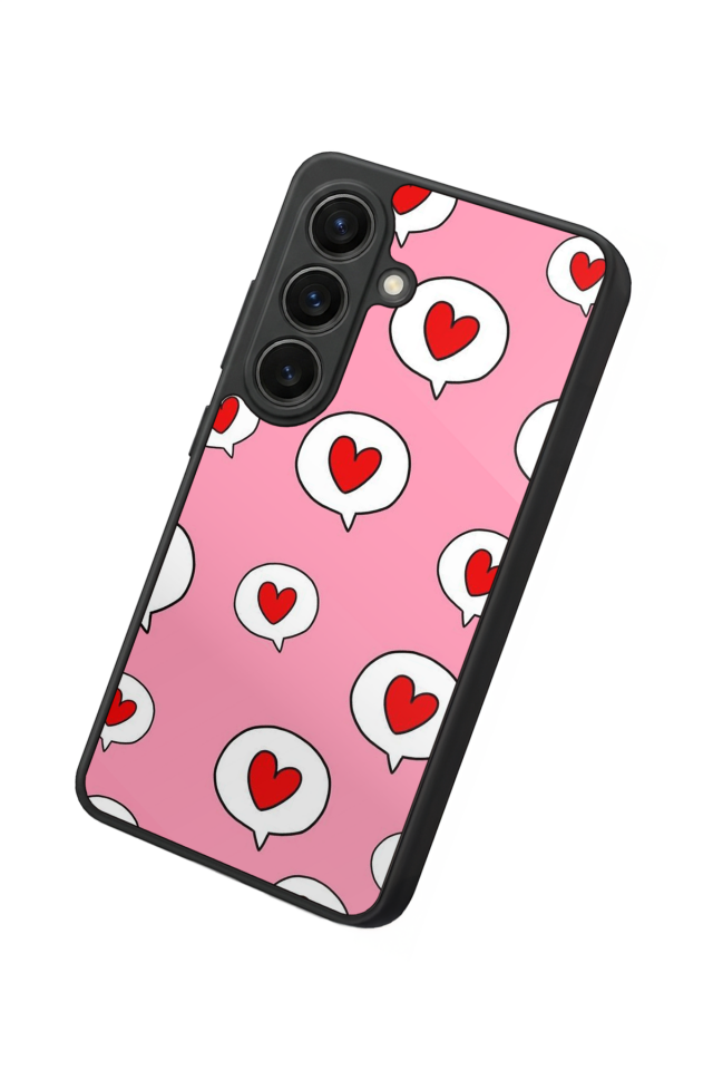 Samsung Galaxy S26 Uyumlu Kalp Love Tasarımlı Glossy Premium Kılıf