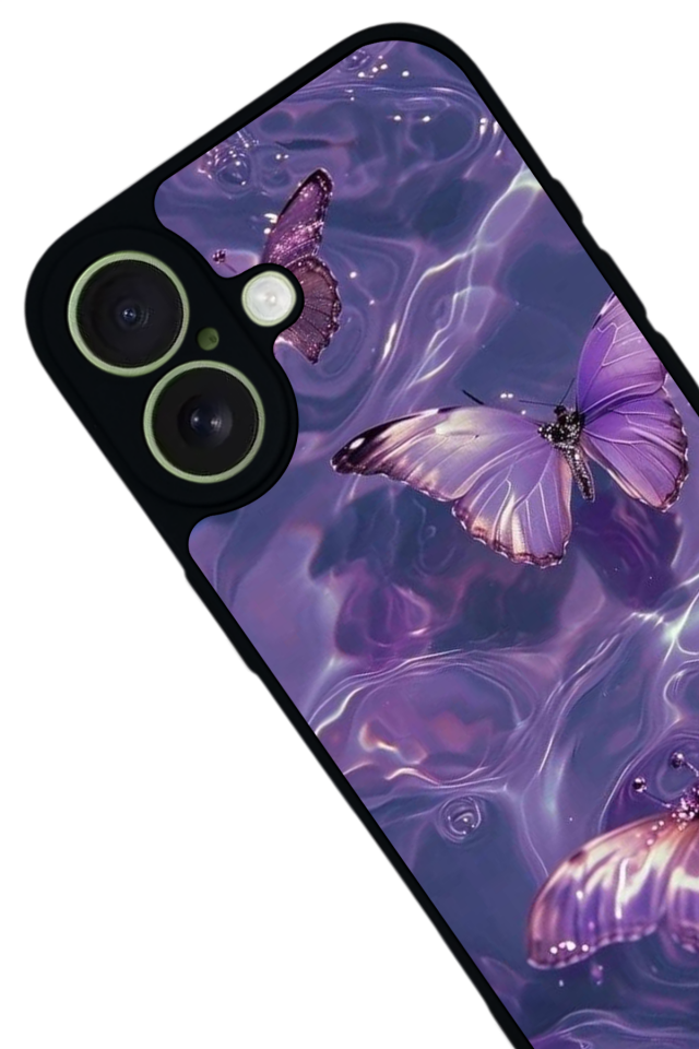 iPhone 17 Uyumlu Kelebek Tasarımlı Glossy Premium Kılıf