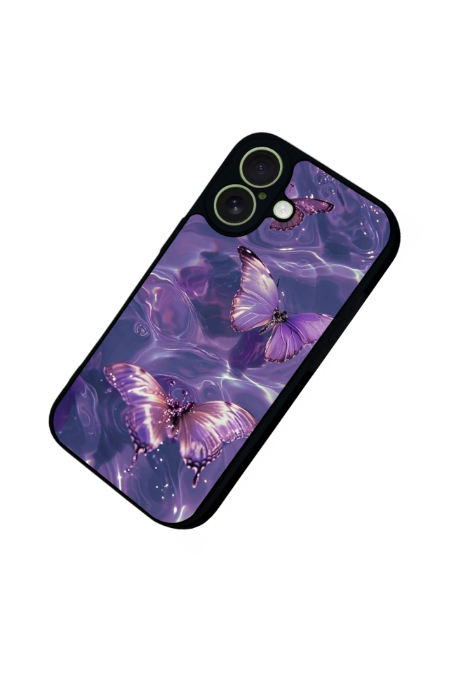 iPhone 17 Uyumlu Kelebek Tasarımlı Glossy Premium Kılıf