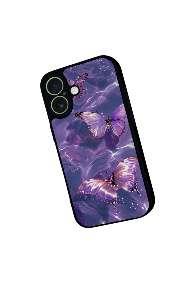 iPhone 17 Uyumlu Kelebek Tasarımlı Glossy Premium Kılıf