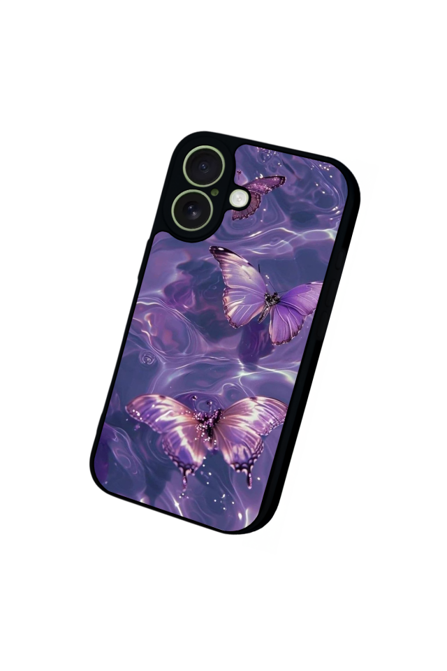 iPhone 17 Uyumlu Kelebek Tasarımlı Glossy Premium Kılıf