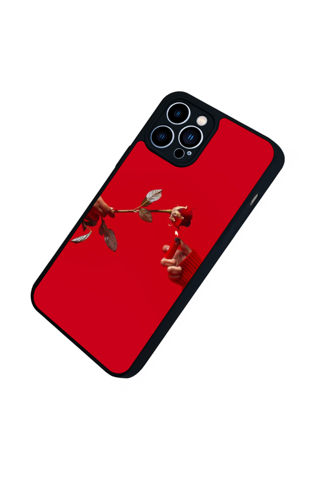 iPhone 13 Pro Max Uyumlu Kirmizi Tasarımlı Glossy Premium Kılıf